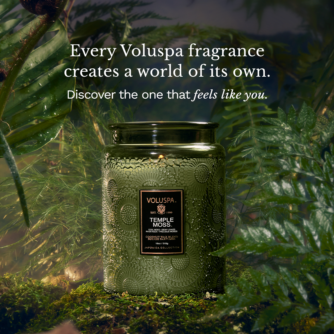 Voluspa Temple Moss fragrance lifestyle scene